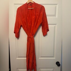 Elegant Vintage Red Kimono Robe